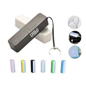 2200 mAh Plastic Power Bank Charger with Keychain