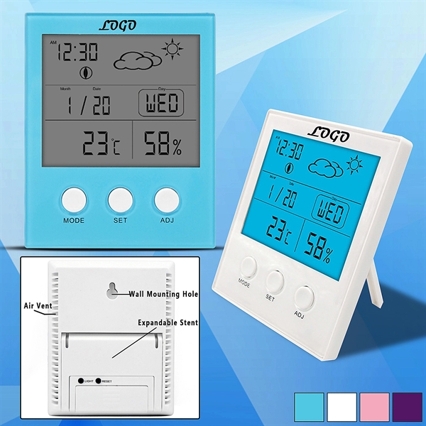 Digital Humidity Thermometer With Alarm Clock - Image 1