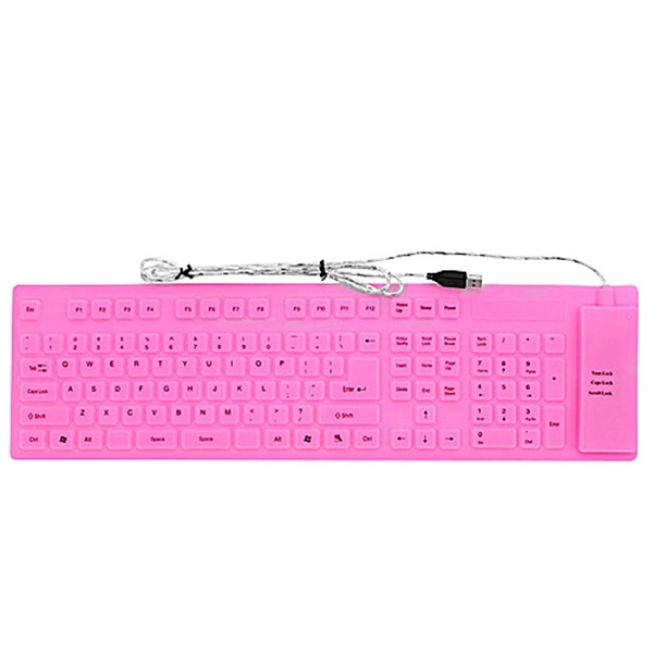 19 1/4'' Foldable Waterproof Silicone Keyboard - Image 5