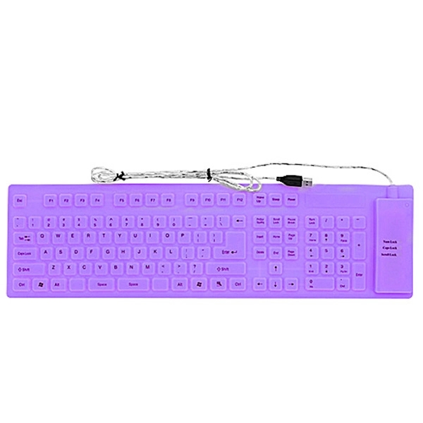 19 1/4'' Foldable Waterproof Silicone Keyboard - Image 6