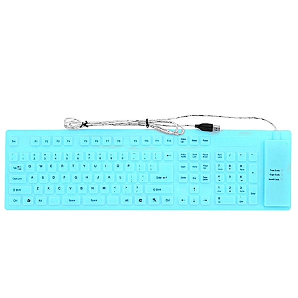 19 1/4'' Foldable Waterproof Silicone Keyboard - Image 8