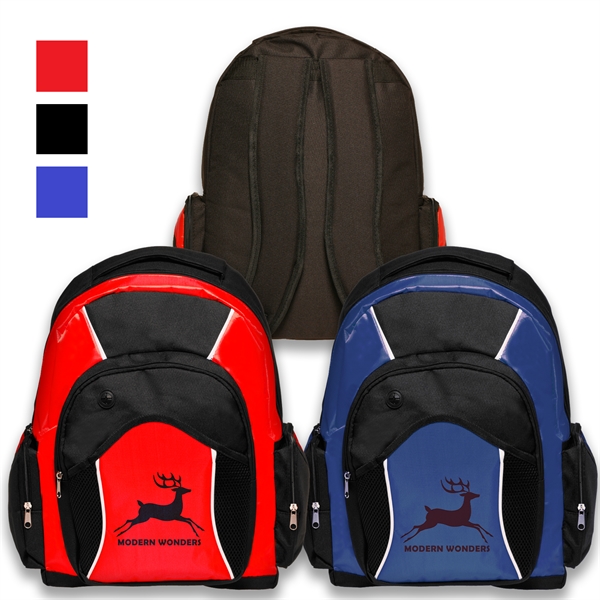 Backpacks - Two-Tone Travel Backpack w/ Padded Interior - Image 1