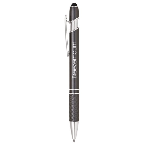 Aluminum Click Action Ballpoint Pen with Stylus - Image 6