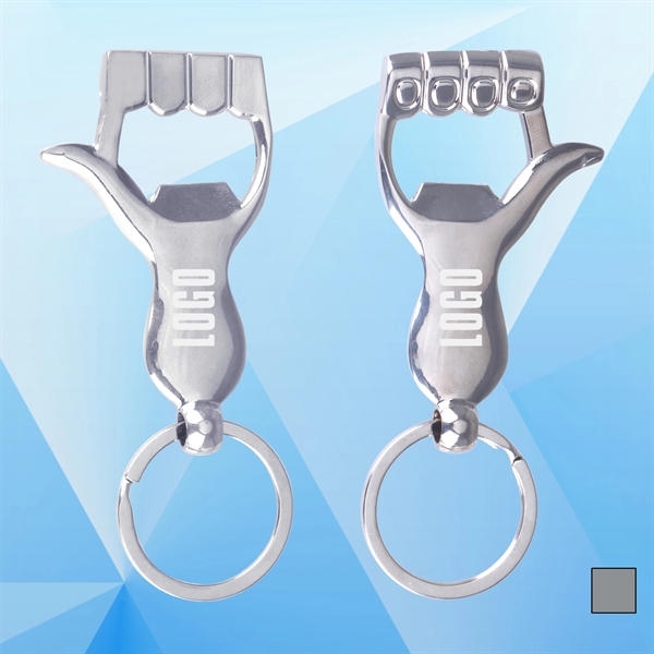 Thumbs Up Bottle Opener With Key Chain - Image 1