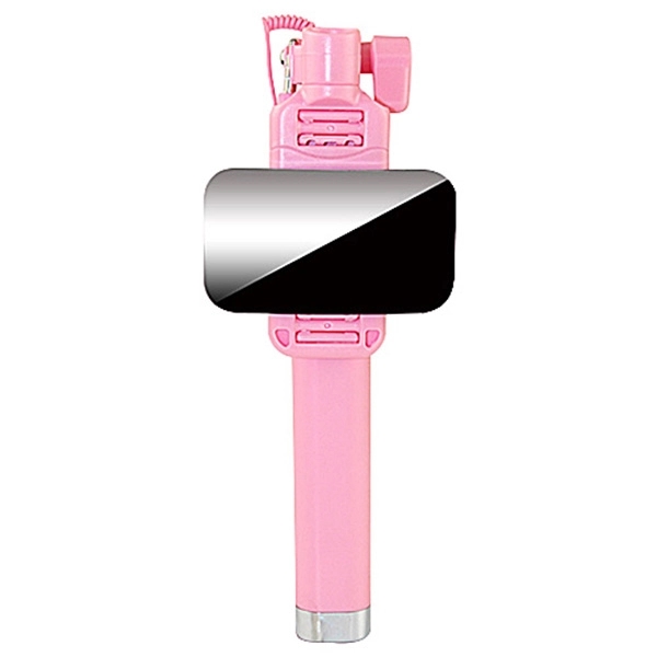 Foldable Wired Selfie Stick w/ Mirror and Lanyard - Image 6