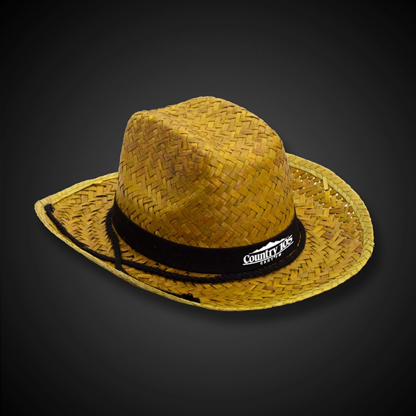 Adult Straw Cowboy Hats - Assorted Colors - Image 8