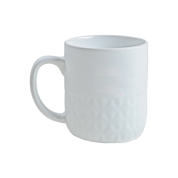 16 oz. Ceramic Coffee Mug With The Facet Textured - Image 2