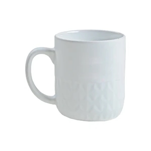 16 oz. Ceramic Coffee Mug With The Facet Textured