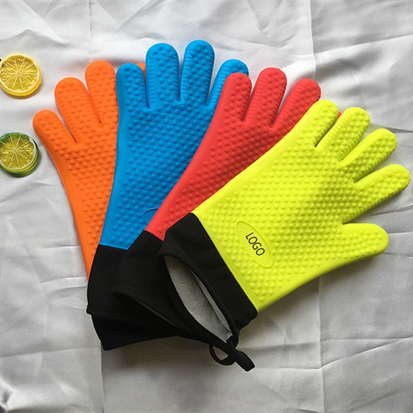 13.8" silicone high temperature resistant gloves - Image 1