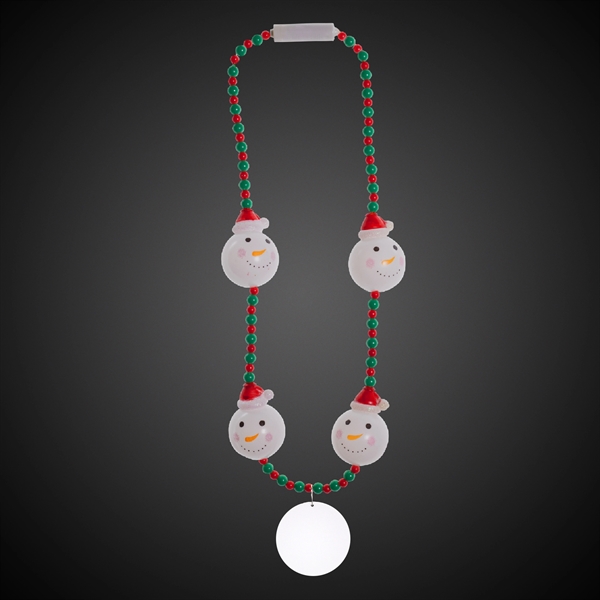 LED Snowman Bead Necklace - Image 2
