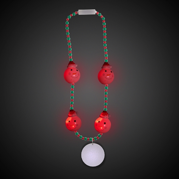 LED Snowman Bead Necklace - Image 3
