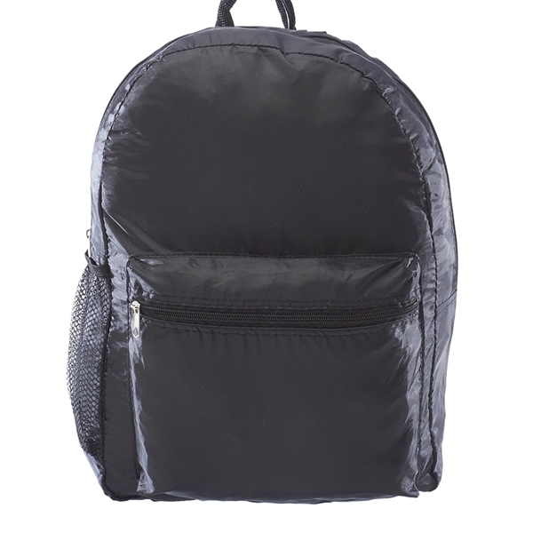 Promotional Polyester Backpack w/ Side Mesh Pocket - Image 2