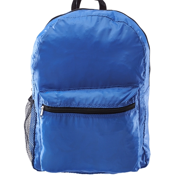 Promotional Polyester Backpack w/ Side Mesh Pocket - Image 3