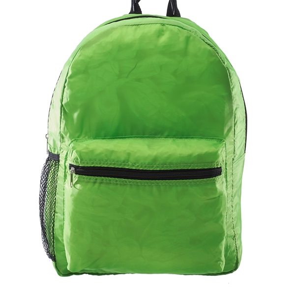 Promotional Polyester Backpack w/ Side Mesh Pocket - Image 4