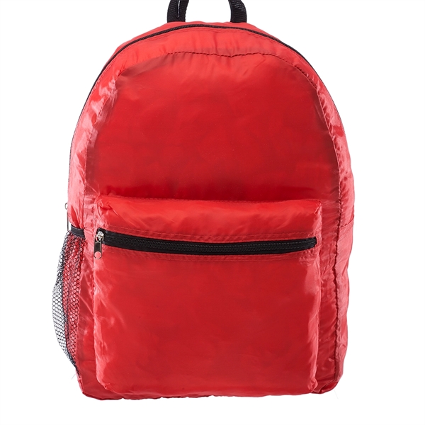 Promotional Polyester Backpack w/ Side Mesh Pocket - Image 5