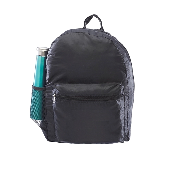 Promotional Polyester Backpack w/ Side Mesh Pocket - Image 11