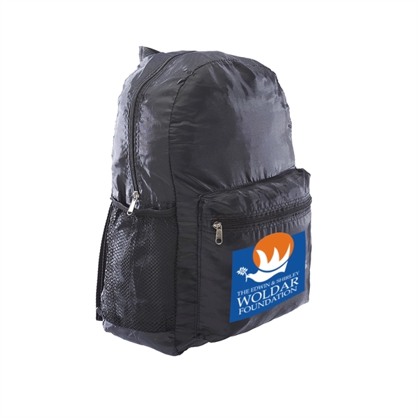 Promotional Polyester Backpack w/ Side Mesh Pocket - Image 12