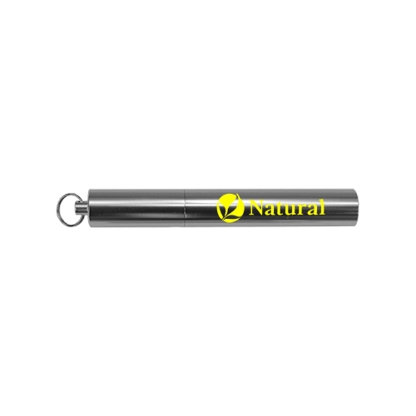 Telescopic Stainless Steel Straw In Aluminum Case - Image 1