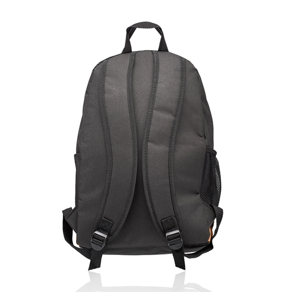 USB Port Laptop Backpack w/ Side Mesh & Fabric Pocket - Image 2