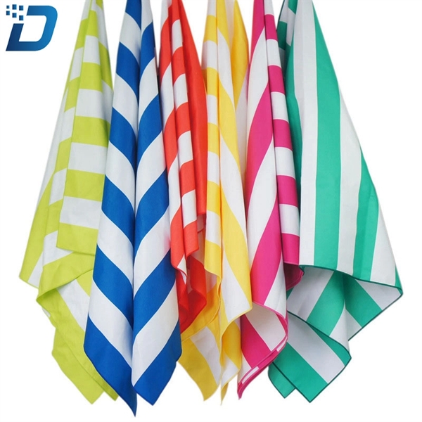 Stripe Velour Beach Towel - Image 1