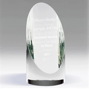 Spotlight Slanted Crystal Tower Award
