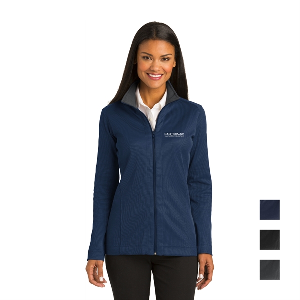 Port Authority® Ladies Vertical Texture Full-Zip Jacket - Image 1