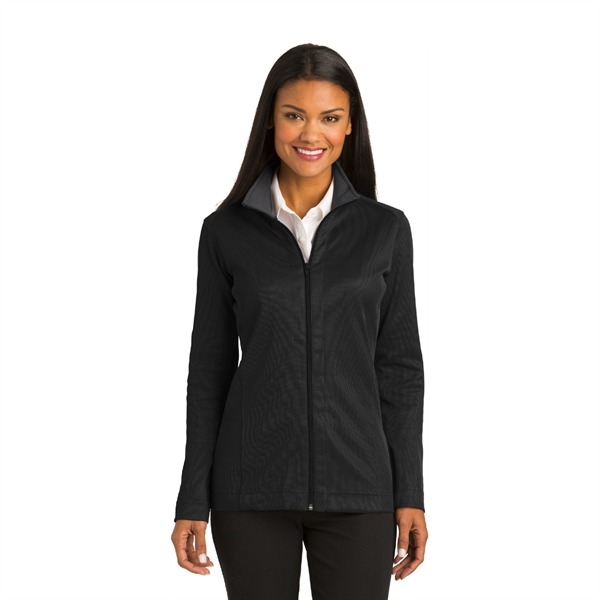 Port Authority® Ladies Vertical Texture Full-Zip Jacket - Image 3