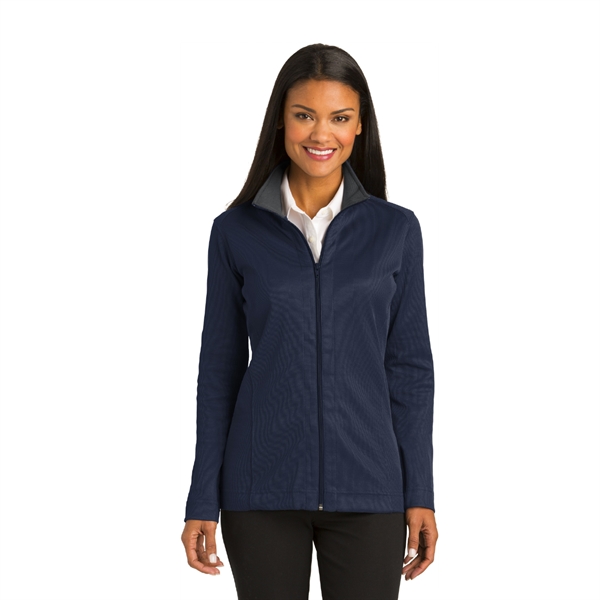 Port Authority® Ladies Vertical Texture Full-Zip Jacket - Image 4