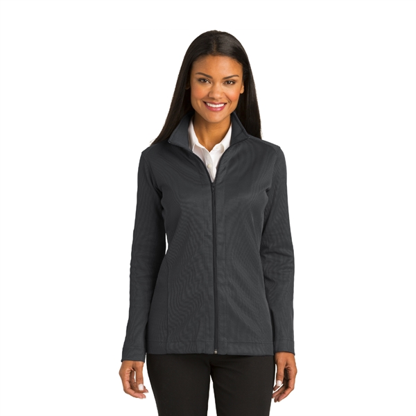 Port Authority® Ladies Vertical Texture Full-Zip Jacket - Image 5