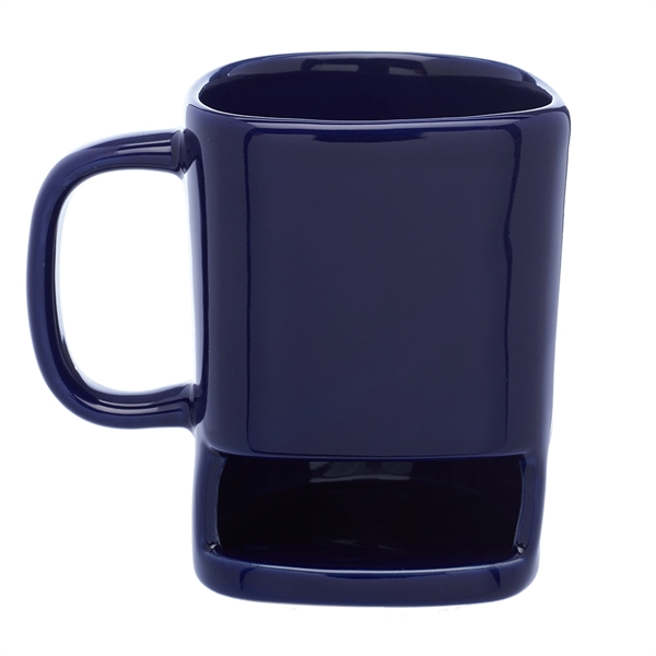 Glossy Ceramic Coffee Mug w/ Cookie Holder 7 oz. Mugs - Image 4