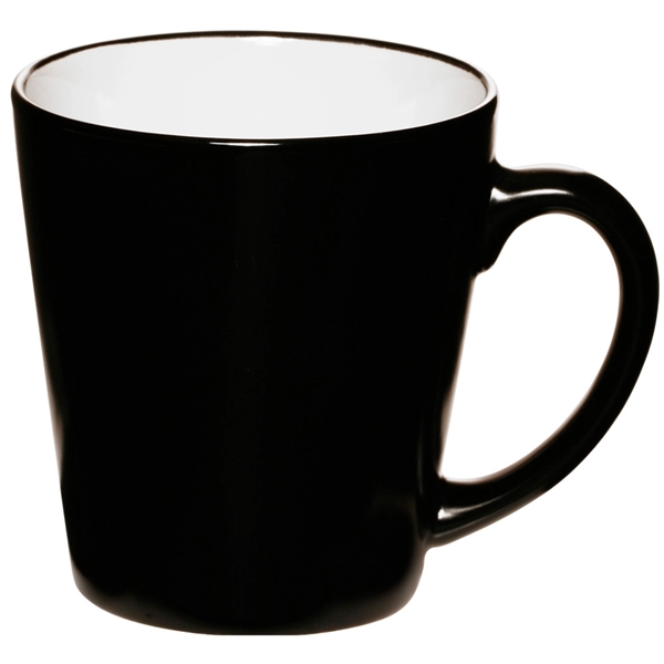 Two-Tone Ceramic Coffee Mugs 12 oz. Classic Latte Mug - Image 2