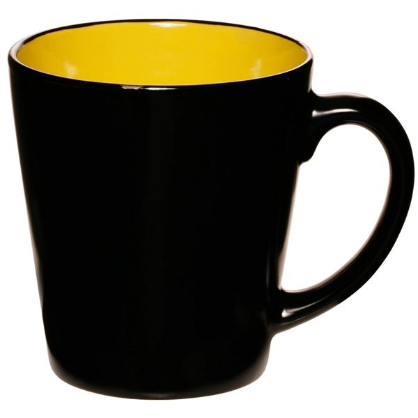 Two-Tone Ceramic Coffee Mugs 12 oz. Classic Latte Mug - Image 3