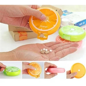 Fruit Round  Rotating 7 Grid 7 Day ABS Pill Box
