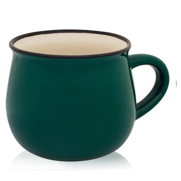 Classic Pottery Ceramic Coffee Mug 12 oz. Glossy Coffee Mugs - Image 2