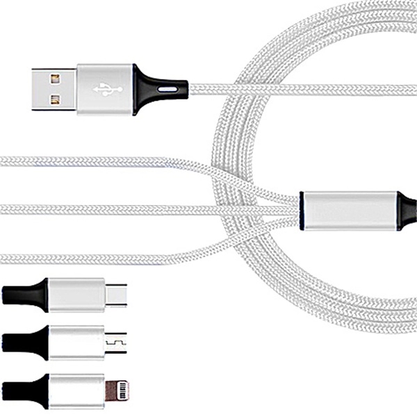 3 in 1 Weave USB Charging Cable - Image 5