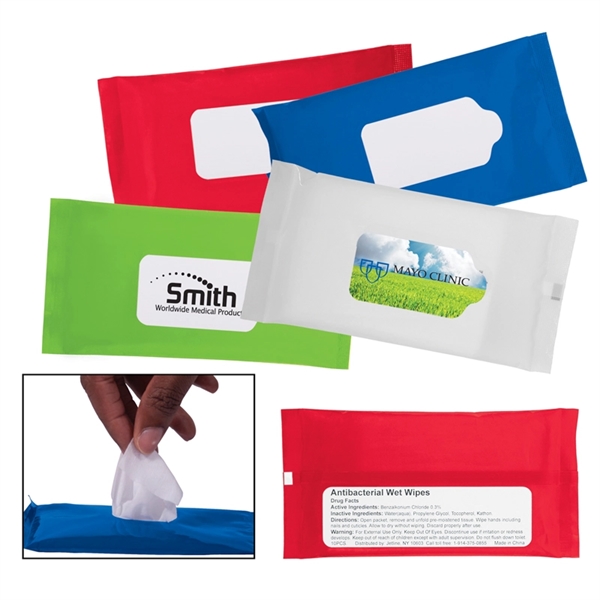 Sanitizer Wet Wipes in Re-sealable Pouch - 10 PC - Image 1