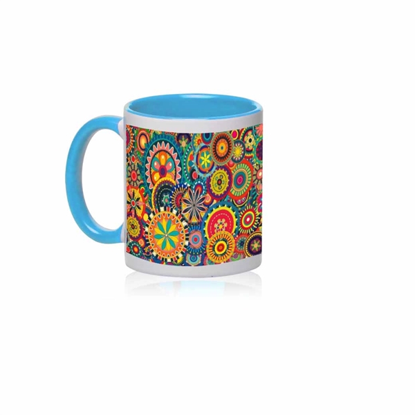 Two-Tone Full Color Coffee Mug 11 oz. Sublimated Mugs - Image 2