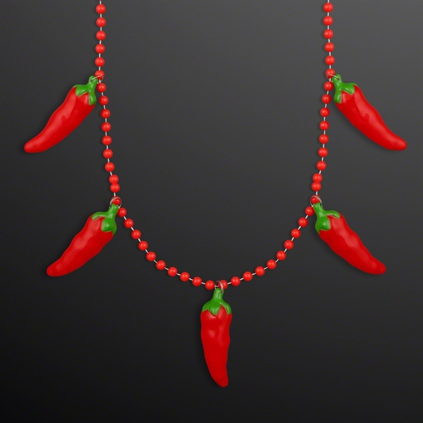 5-Charm Chili Pepper Necklace (NON-Light Up) - Image 1