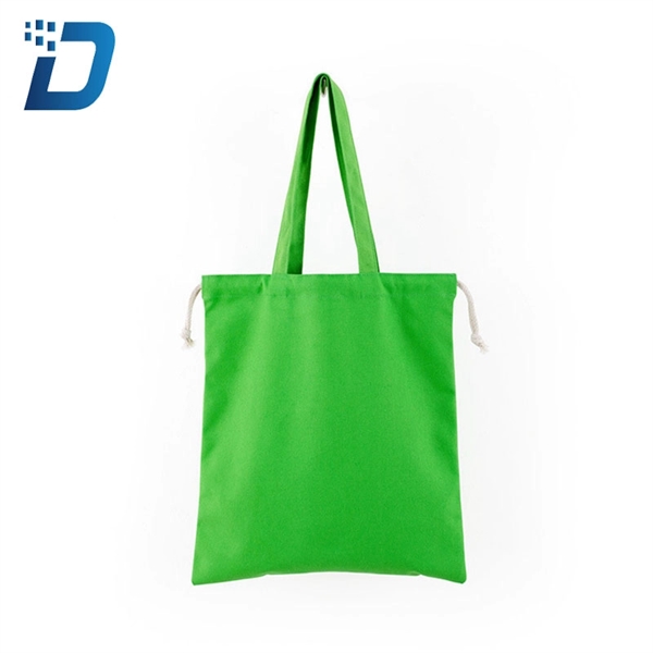 Canvas Shopping Tote Handbag Drawstring Bag - Image 3
