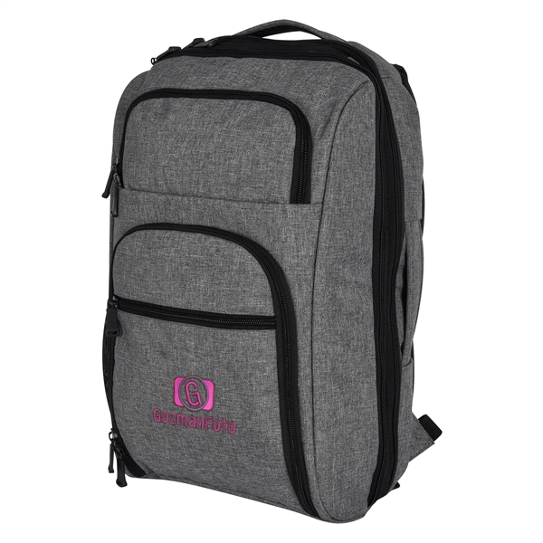 Heathered RFID Laptop Backpack & Briefcase - Image 2