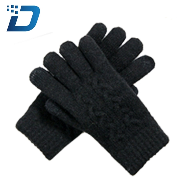 Warm Autumn/Winter Knit Gloves - Image 2