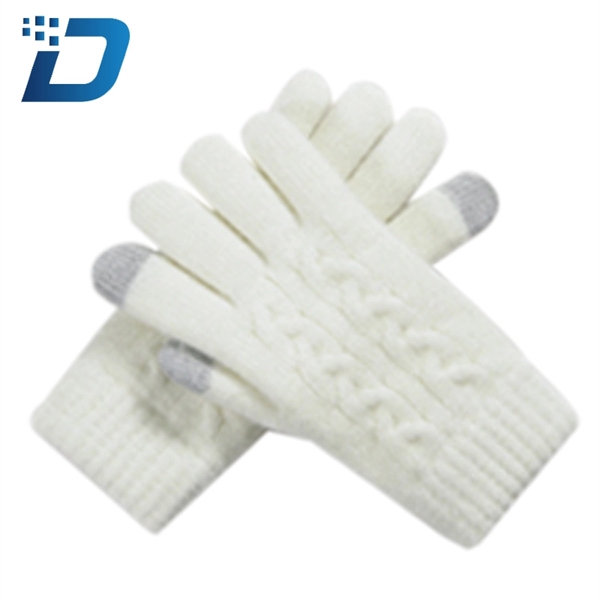 Warm Autumn/Winter Knit Gloves - Image 3