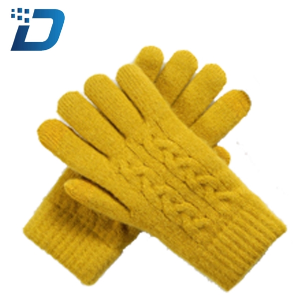 Warm Autumn/Winter Knit Gloves - Image 5