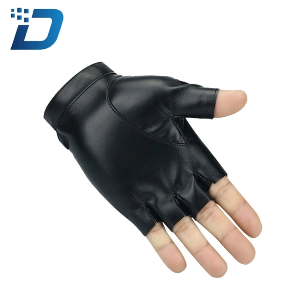 Outdoor Sports Half-finger PU Leather Gloves - Image 2