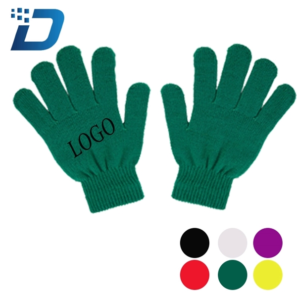 Solid Color Warm Gloves - Image 1