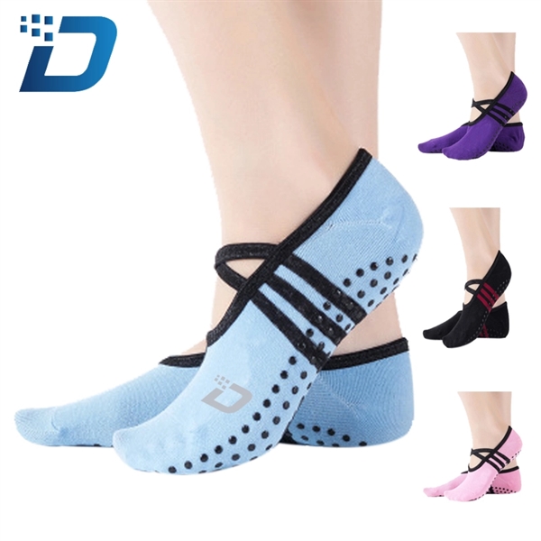 Custom Lace-up Yoga Socks - Image 1