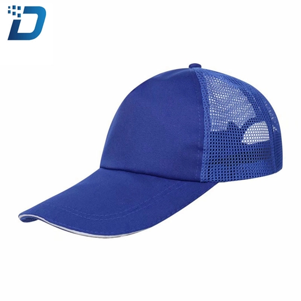 Cotton Advertising Mesh Hat Custom Logo Baseball Cap - Image 4