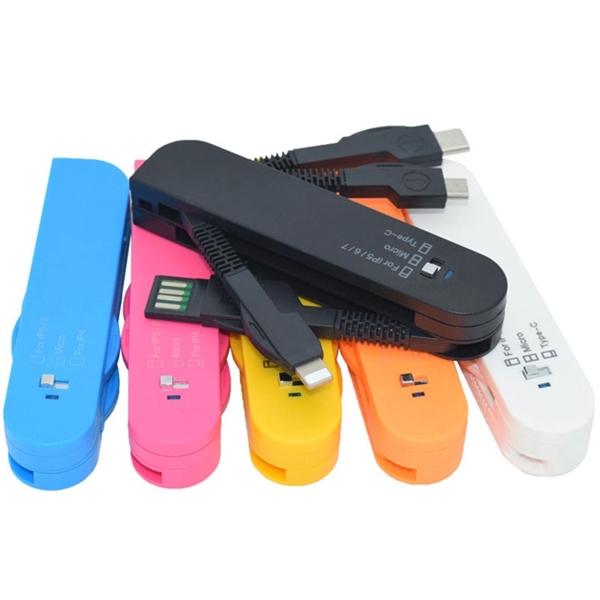 3 in 1 Folding Saber Charging Cord Mobile Phone Data Line - Image 3
