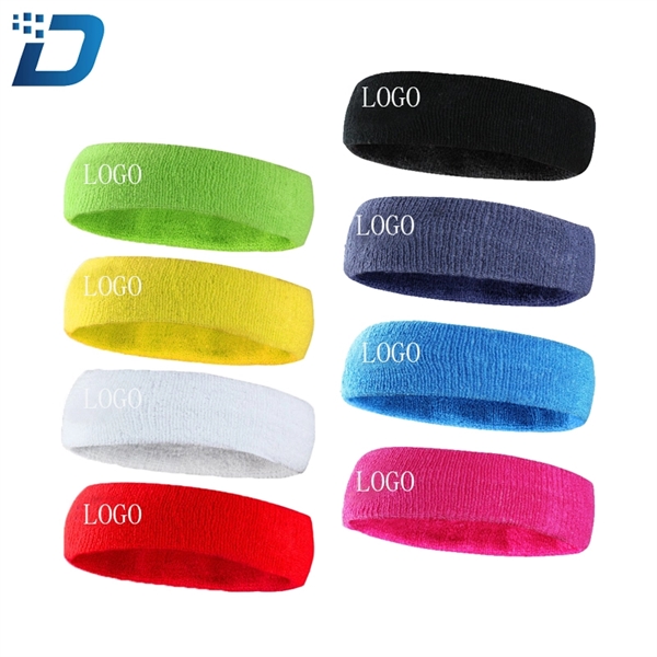 Sports Breathable Sweat Band Towel Headband - Image 1