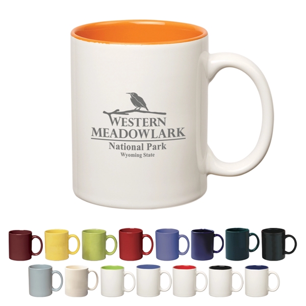 11 oz. Colored Stoneware Mug With C-Handle - Image 1
